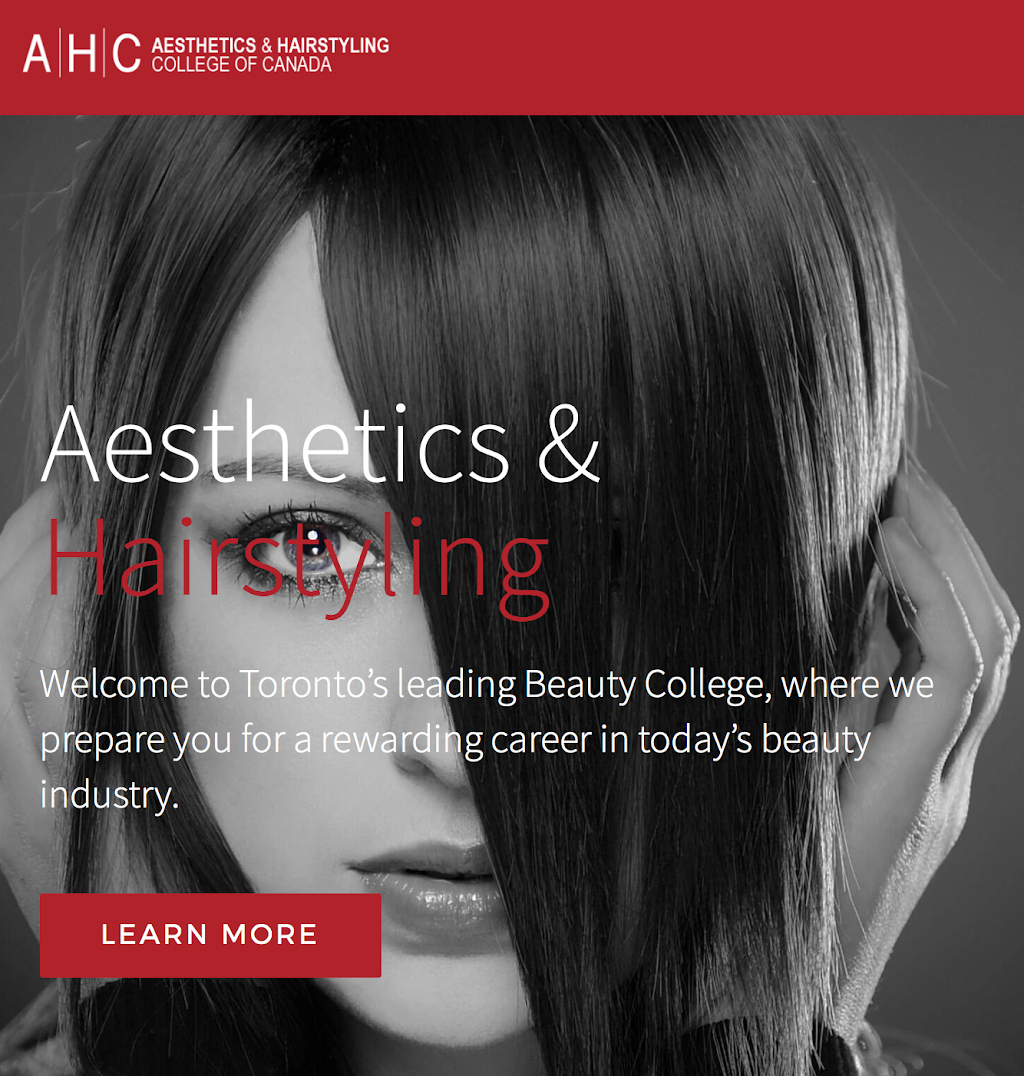 AHC - The Aesthetics & Hairstyling College of Canada | 238 Wellington St E #100, Aurora, ON L4G 1J5, Canada | Phone: (905) 727-4444