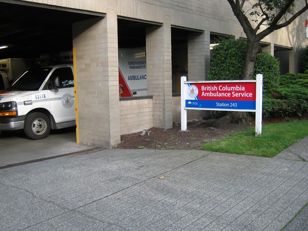 BC Ambulance Service Station 243 | 2940 Arbutus St, Vancouver, BC V6J 3Y9, Canada | Phone: (250) 356-0052