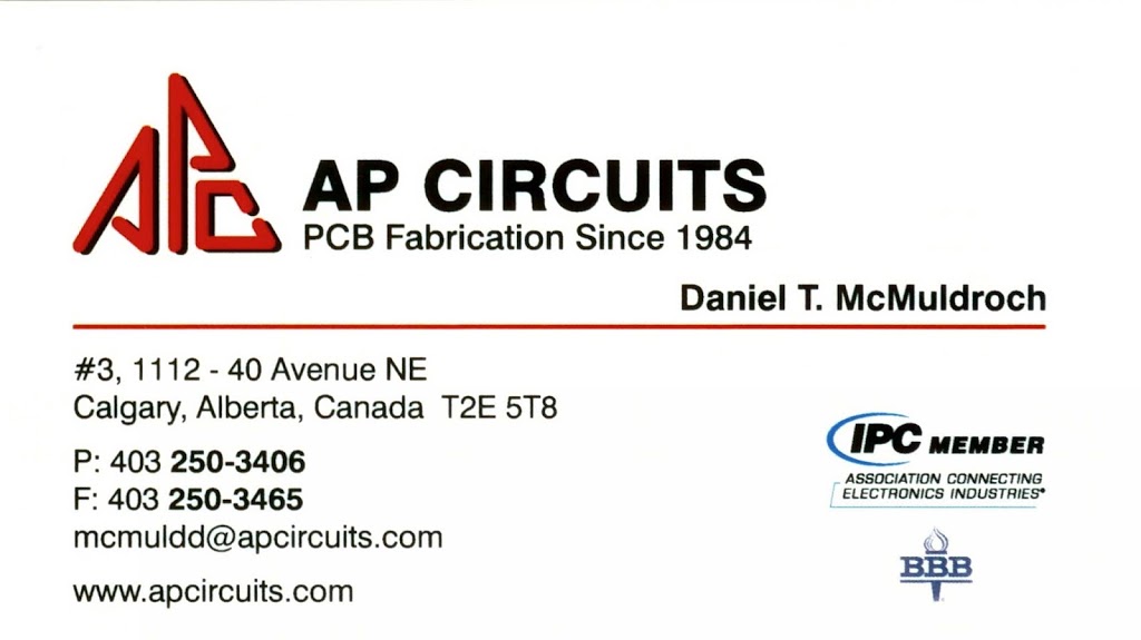 AP Circuits | 1112 40 Ave NE #3, Calgary, AB T2E 5T8, Canada | Phone: (403) 250-3406