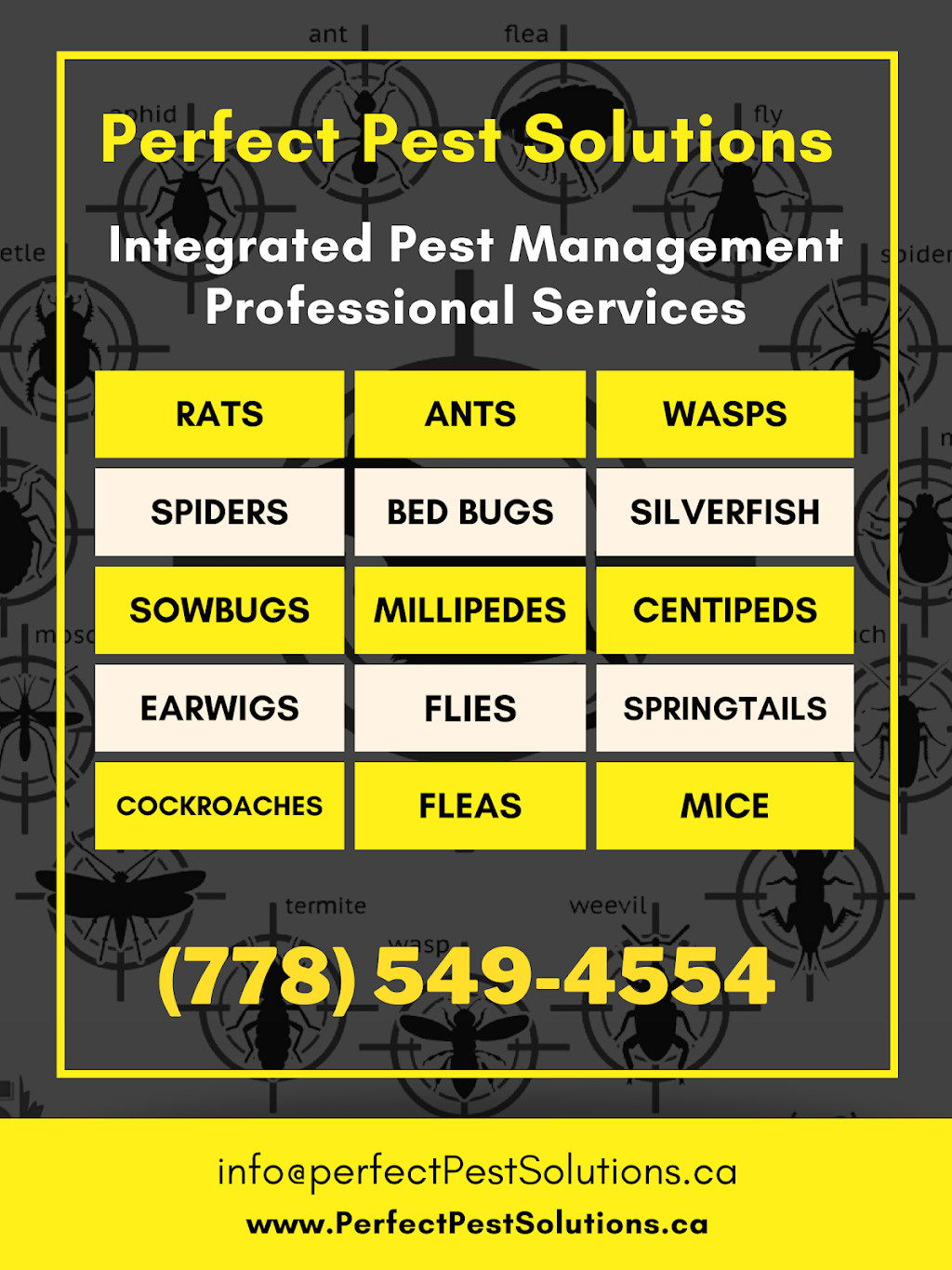 Perfect Pest Solutions | 1925 Dorset Ave, Port Coquitlam, BC V3B 2A5, Canada | Phone: (778) 549-4554