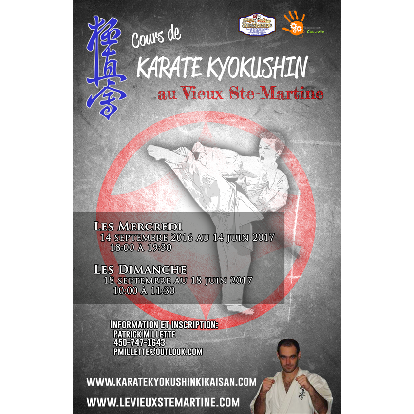 Karate Kyokushin Kikaisan Dojo | 2 Rue Gervais, Sainte-Martine, QC J0S 1V0, Canada | Phone: (450) 747-1643