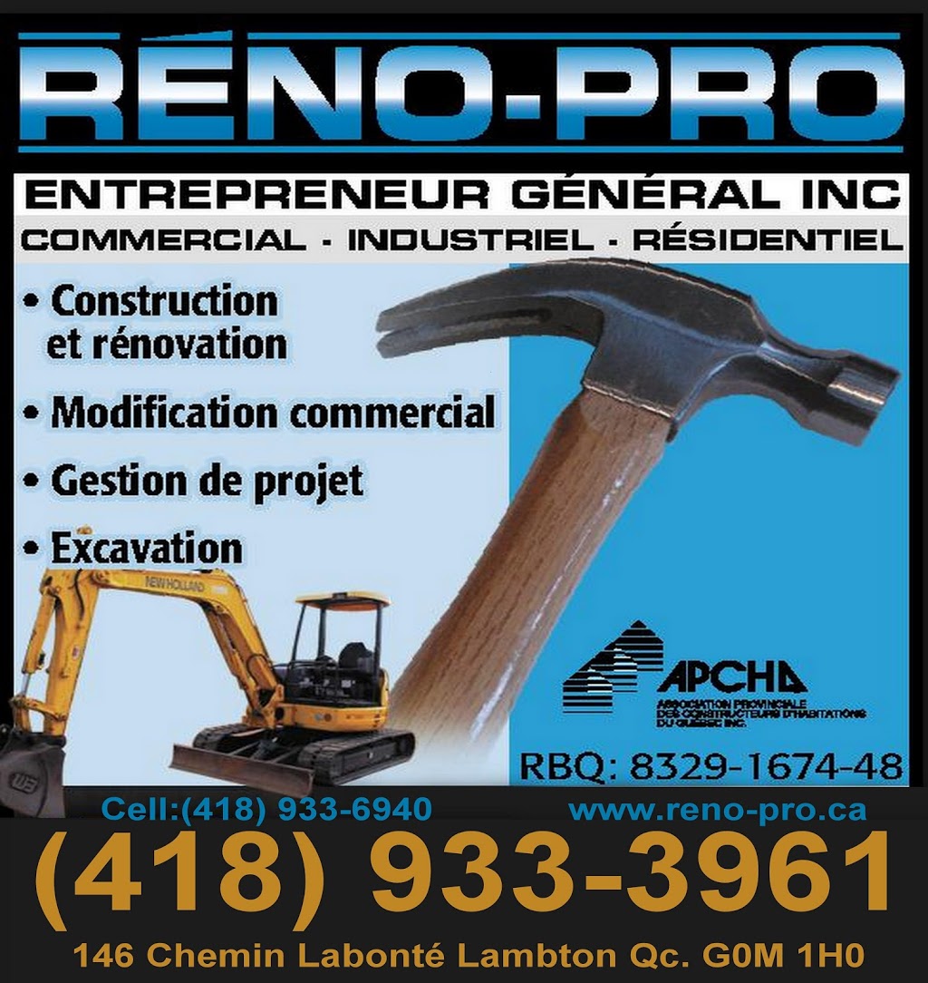 Réno-Pro Entrepreneur Général | 146 Chemin Labonté, Lambton, QC G0M 1H0, Canada | Phone: (418) 933-3961