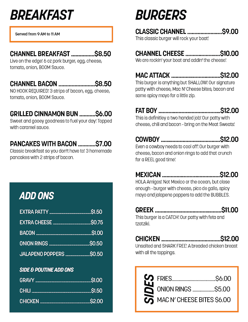 Channel 204 Grill | Narrows Ave, Oakview, MB R0C 2K0, Canada | Phone: (204) 403-8464