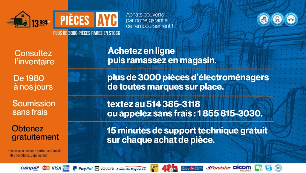 Pièces AYC | 16775 Crois. Notre Dame, Mirabel, QC J7J 2P6, Canada | Phone: (450) 433-0673