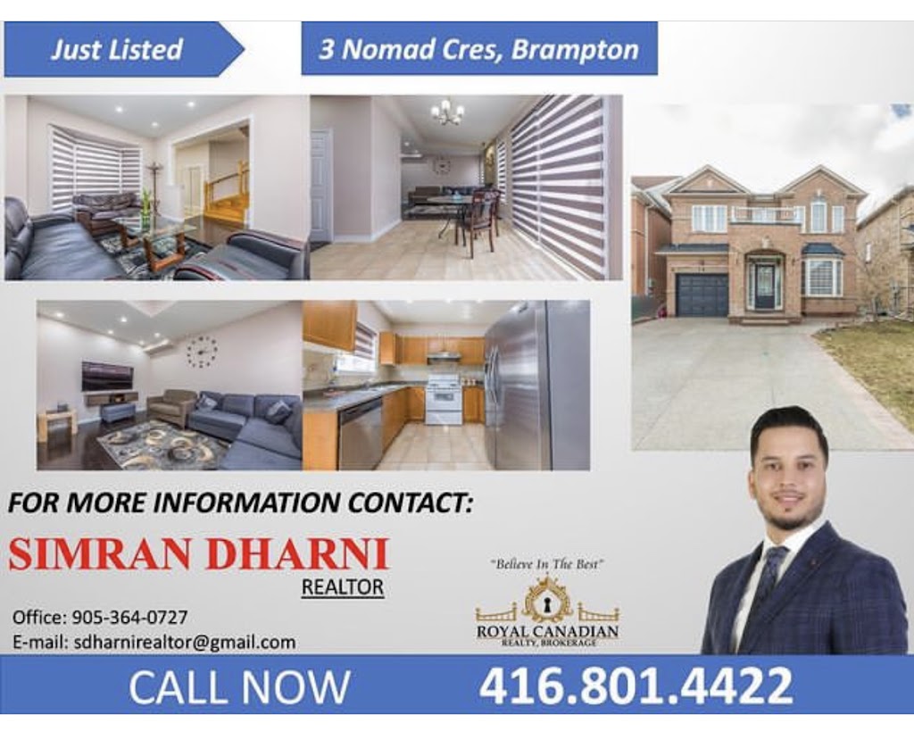 Realtor- Simran Dharni | 2896 Slough St Unit 1, Mississauga, ON L4T 1G3, Canada | Phone: (416) 801-4422