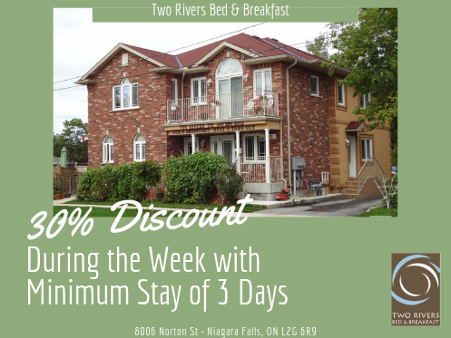 Two Rivers Bed & Breakfast | 8006 Norton St, Niagara Falls, ON L2G 6R9, Canada | Phone: (905) 295-3052