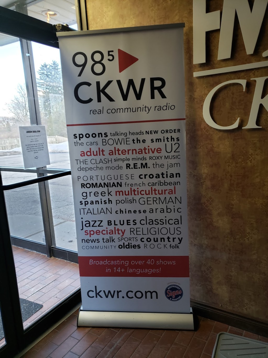 FM 98.5 CKWR | 1446 King St E, Kitchener, ON N2G 2N7, Canada | Phone: (519) 886-9870