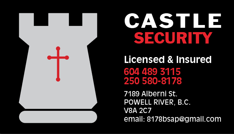 Castle Security | 7189 Alberni St, Powell River, BC V8A 2C7, Canada | Phone: (250) 753-6944