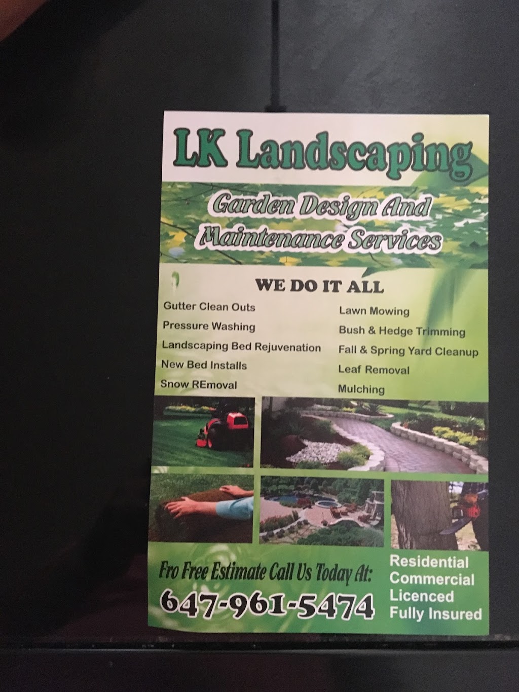 LK. Landscaping & Maintenance | 30 Kay Dr, Etobicoke, ON M9V 4V6, Canada | Phone: (647) 961-5474