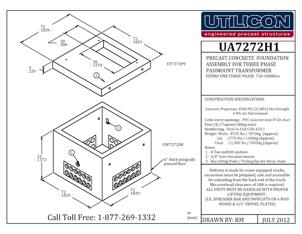 Utilicon Engineered Precast Structures | 285 Dissette St, Bradford, ON L3Z 3G9, Canada | Phone: (905) 778-8400