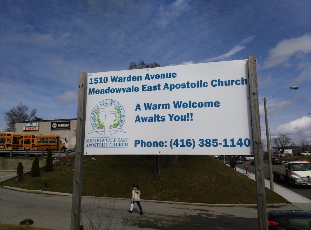 Meadowvale East Apostolic Church | 1510 Warden Ave., Scarborough, ON M1R 2S8, Canada | Phone: (416) 385-1140