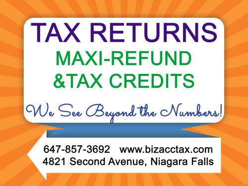 BIZACCTAX SERVICES INC. | 4821 2nd Ave, Niagara Falls, ON L2E 4H9, Canada | Phone: (647) 857-3692