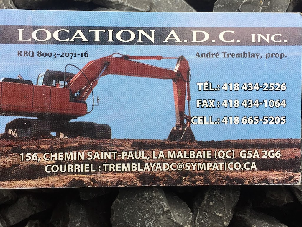 Location A D C Entrepreneurs Inc | 156 Chemin St Paul, La Malbaie, QC G5A 2G6, Canada | Phone: (418) 665-5205