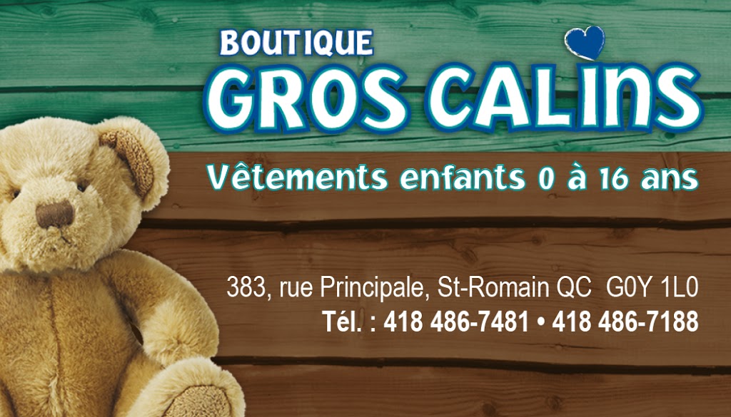 Boutique Gros Câlins | 383 Rue Principale, Saint-Romain, QC G0Y 1L0, Canada | Phone: (418) 486-7481