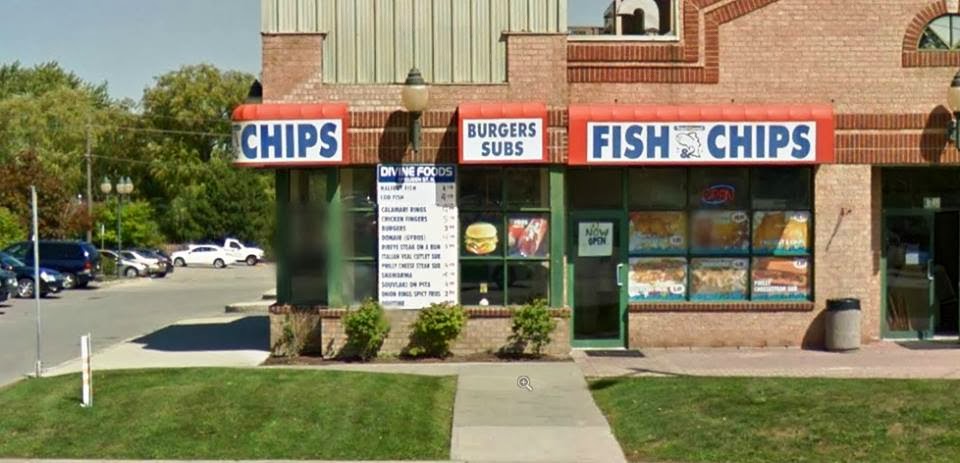 Traditional Fish & Chips (Divine Foods) | 17 Queen St N, Mississauga, ON L5N 1A4, Canada | Phone: (905) 814-9024