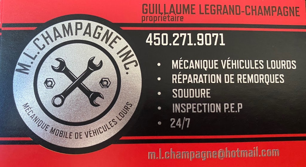 M.L.CHAMPAGNE INC. | 155 Chem. Bellevue, Saint-Boniface, QC G0X 2L0, Canada | Phone: (450) 271-9071