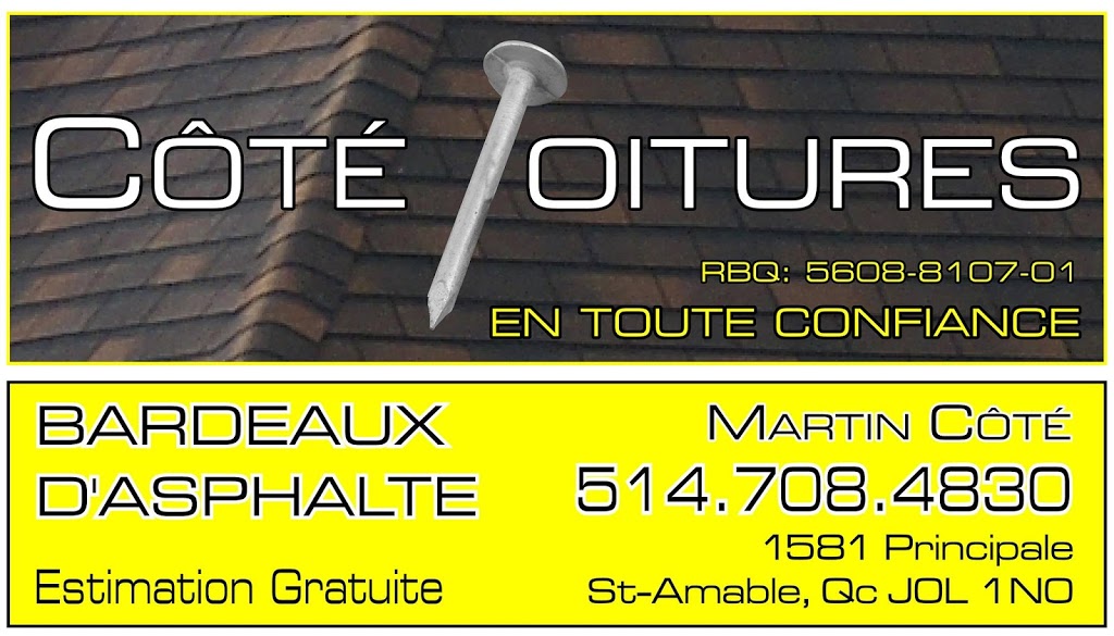 Réfection de toiture rive-sud Montréal | Coté Toitures Inc | Cou | 1581 Rue Principale, Saint-Amable, QC J0L 1N0, Canada | Phone: (514) 708-4830