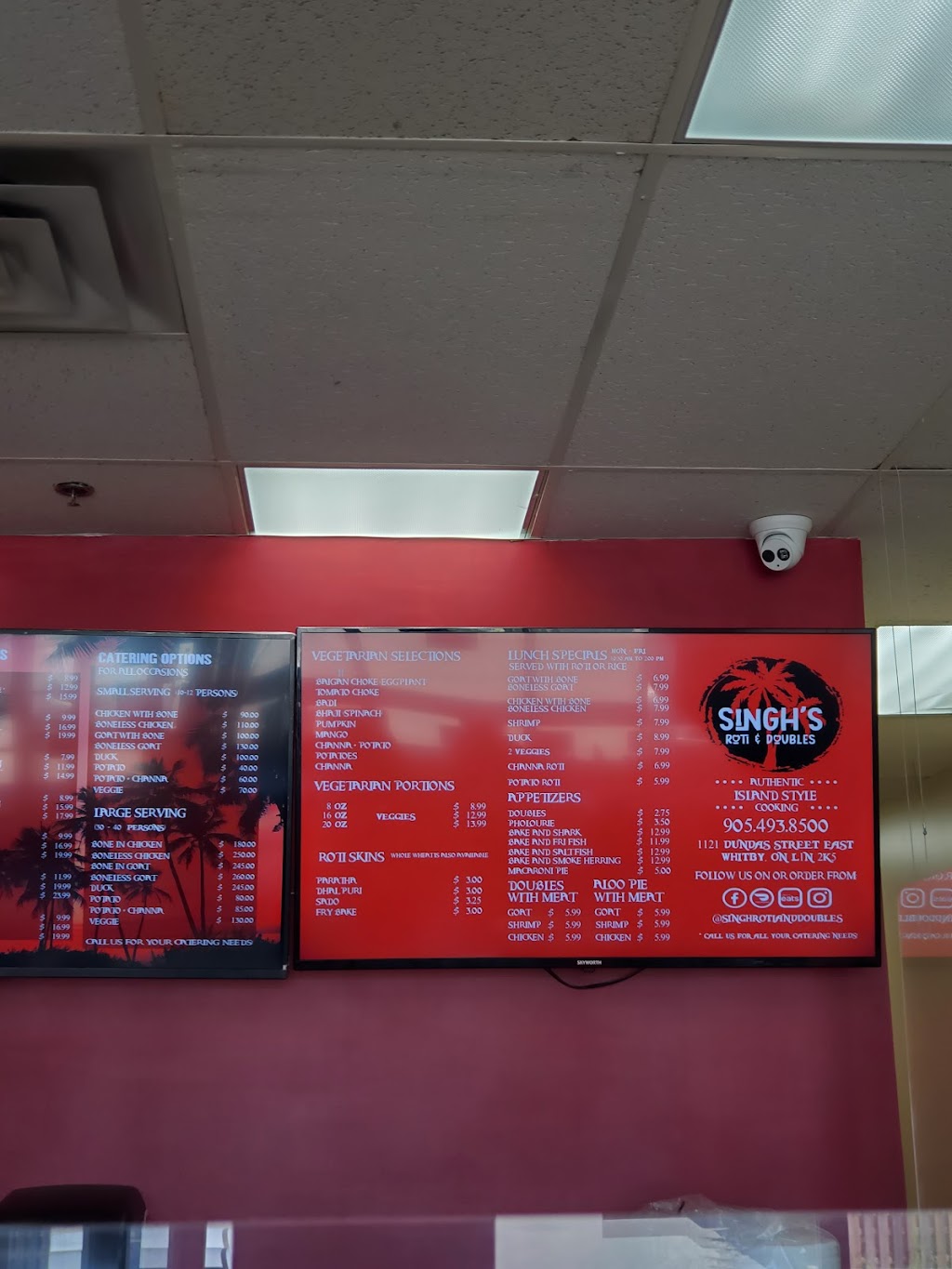 Singhs Roti and Doubles | 1121 Dundas St E, Whitby, ON L1N 2K5, Canada | Phone: (905) 493-8500