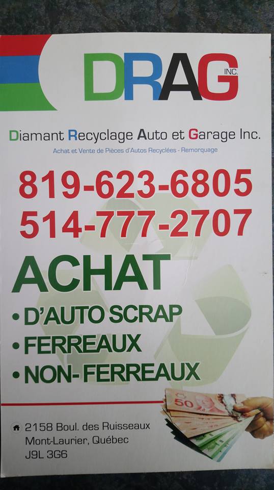 Diamant Recyclage Auto et Garage inc. | 2158 Bd des Ruisseaux, Mont-Laurier, QC J9L 3G6, Canada | Phone: (819) 623-6805