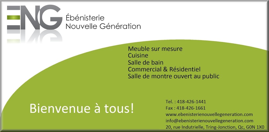 Ébénisterie Nouvelle Generation | 20 Rue Industrielle, Tring-Jonction, QC G0N 1X0, Canada | Phone: (418) 426-1441