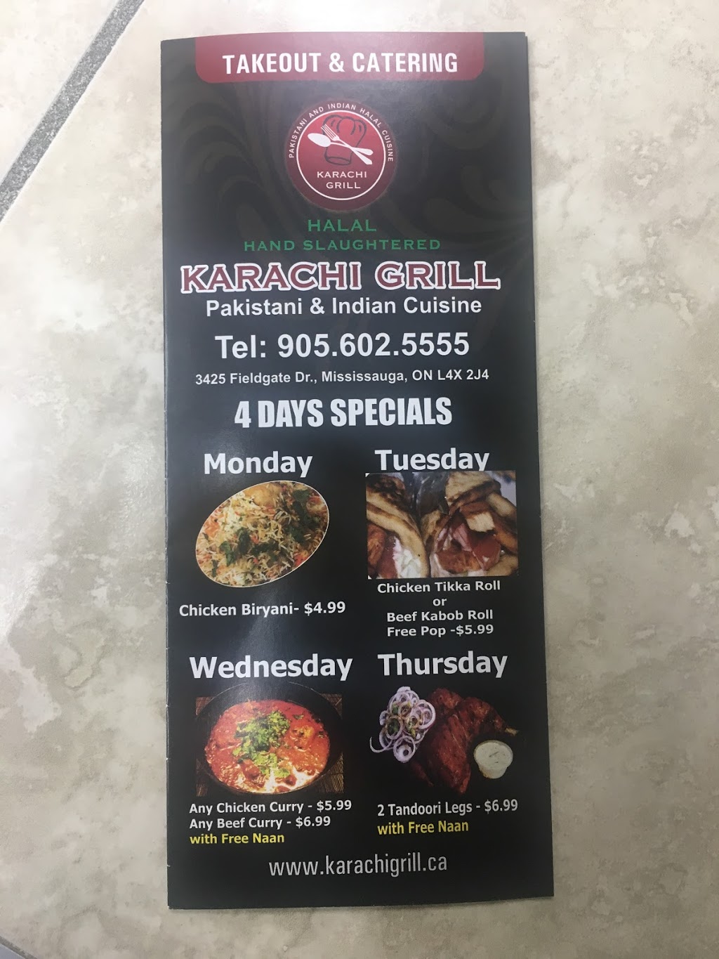 Karachi Grill | 3425 Fieldgate Dr Unit 10, Mississauga, ON L4X 2J4, Canada | Phone: (905) 602-5555