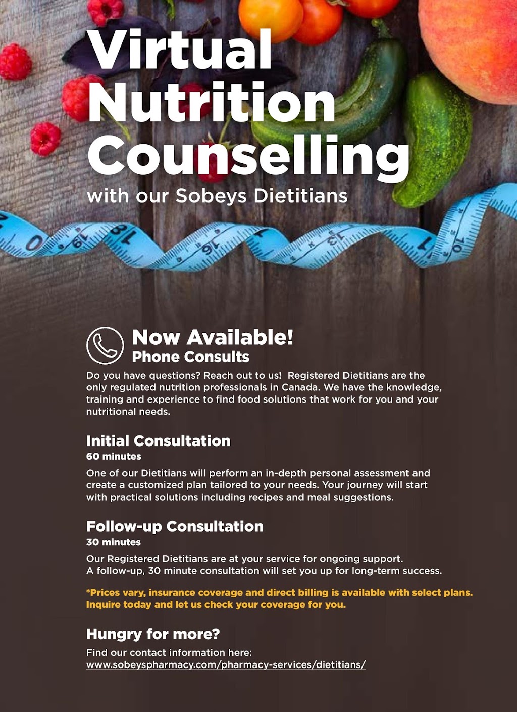 Sobeys Registered Dietitian | 1035 Bronte St S, Milton, ON L9T 8X3, Canada | Phone: (905) 636-8141