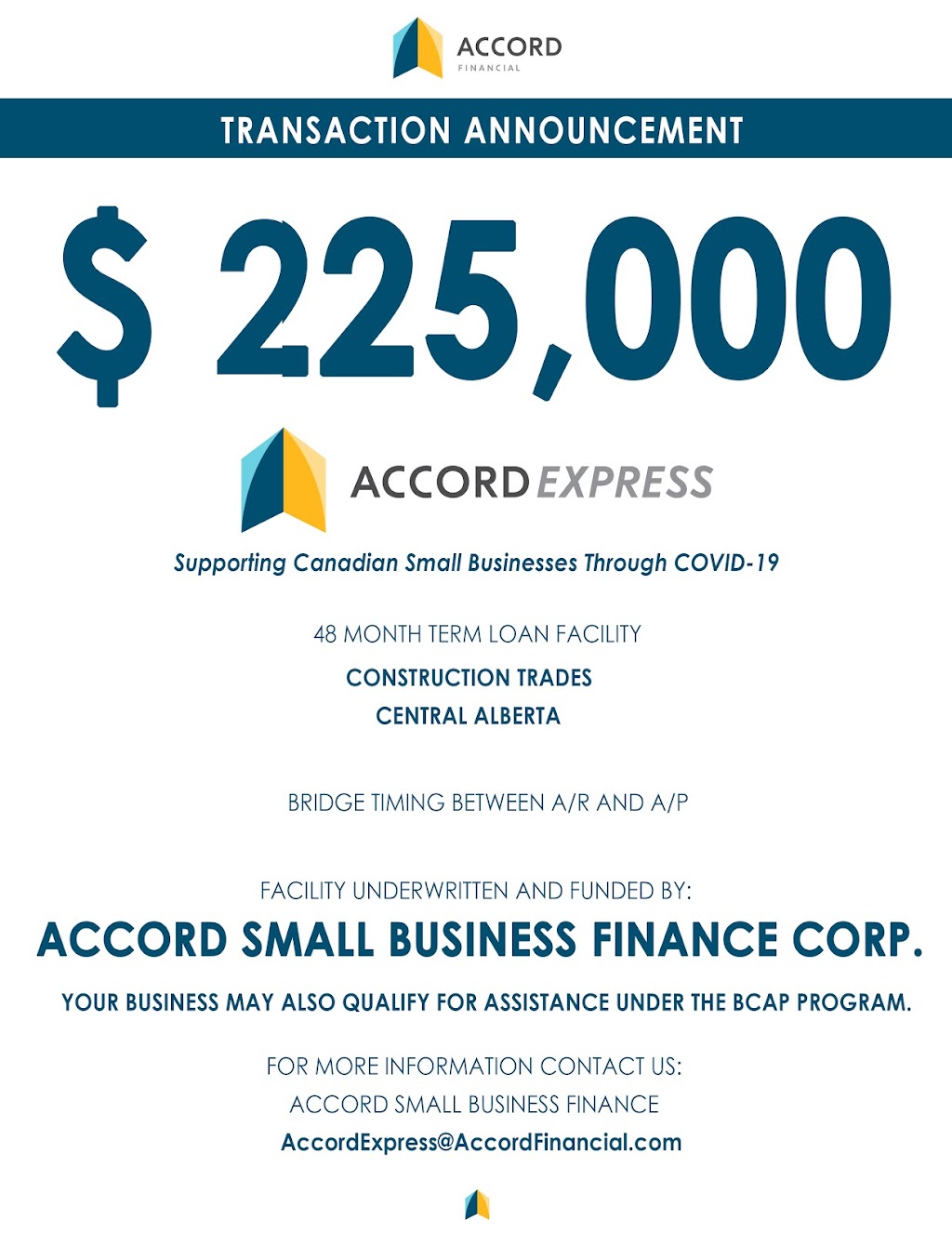 Accord Small Business Finance | 889 Harbourside Dr Suite 300, North Vancouver, BC V7P 3S1, Canada | Phone: (844) 982-3010