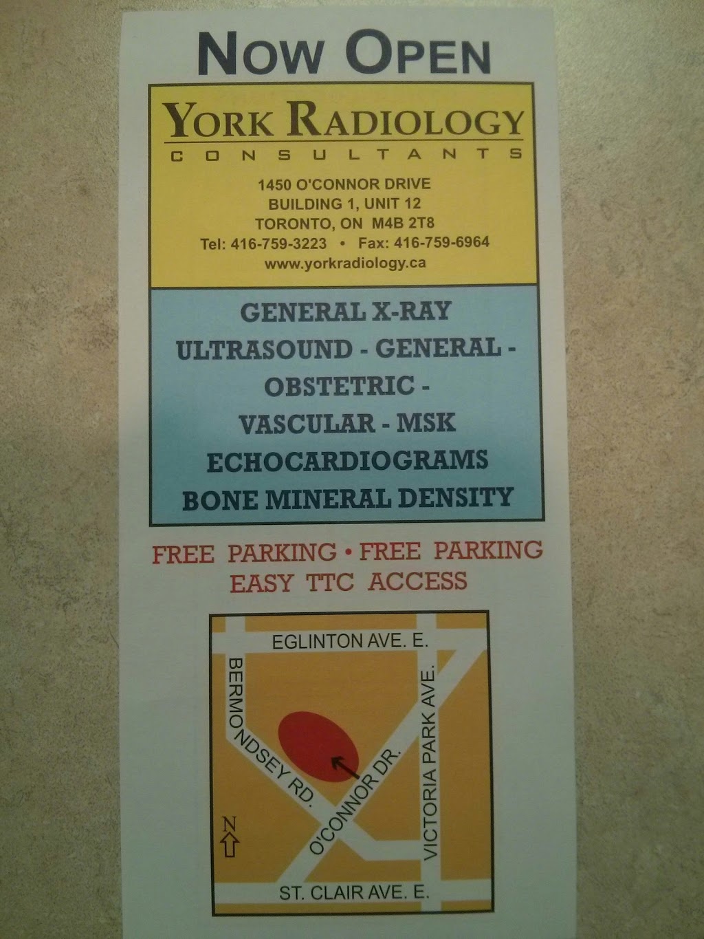 York Radiology Consultants | 1450 OConnor Dr, East York, ON M4B 2V5, Canada | Phone: (416) 759-3223