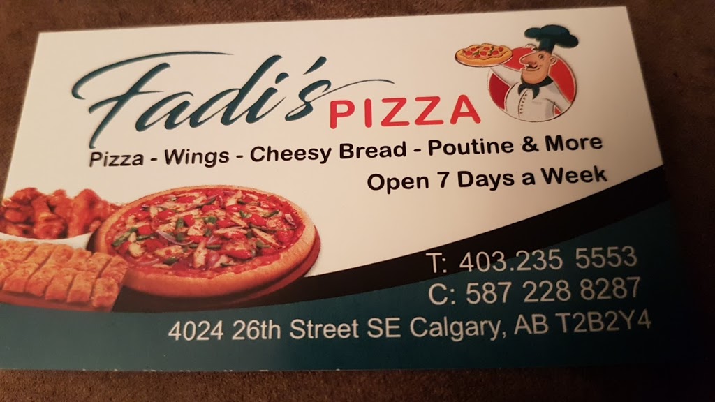 Fadis Pizza | 4024 26 St SE, Calgary, AB T2B 2Y4, Canada | Phone: (403) 235-5553