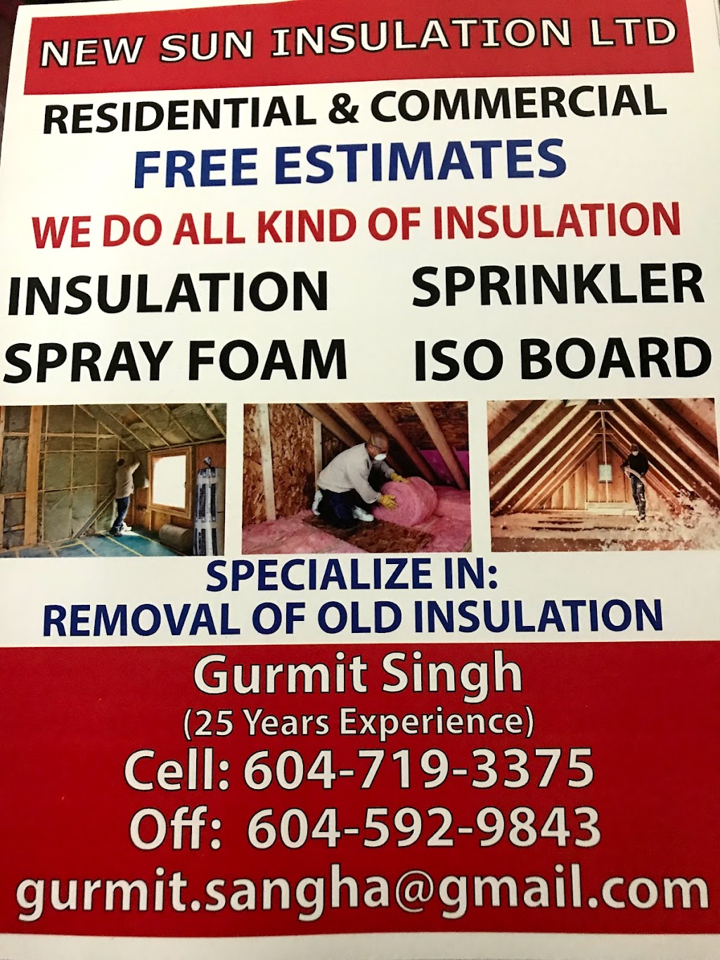 Newsun Insulation Ltd | 5774 132a St, Surrey, BC V3X 2T3, Canada | Phone: (604) 719-3375