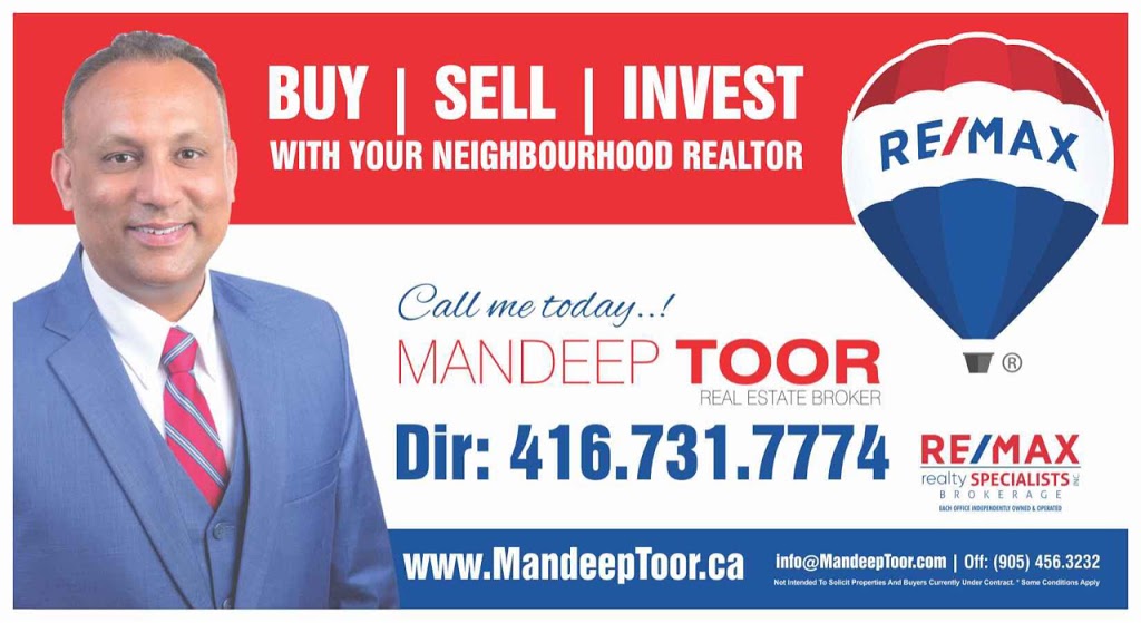 Mandeep Toor REMAX Millcreek Office | 6850 Millcreek Dr, Mississauga, ON L5N 4J9, Canada | Phone: (905) 846-6666