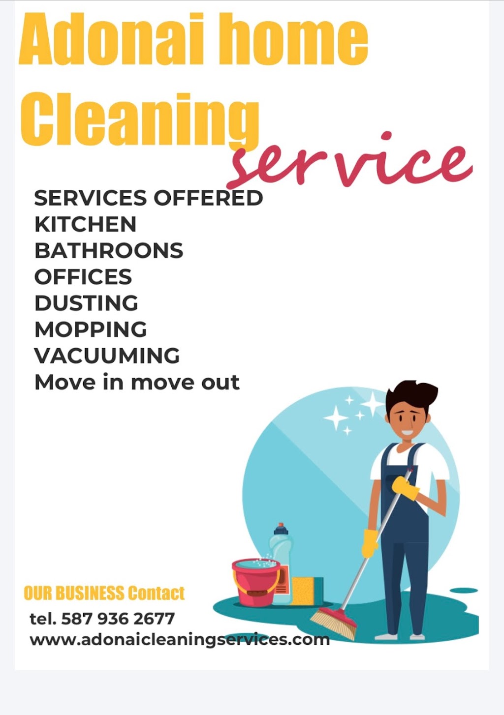 Adonai Cleaning Services | Suder Greens, Edmonton, AB T5T 6X6, Canada | Phone: (587) 936-2677