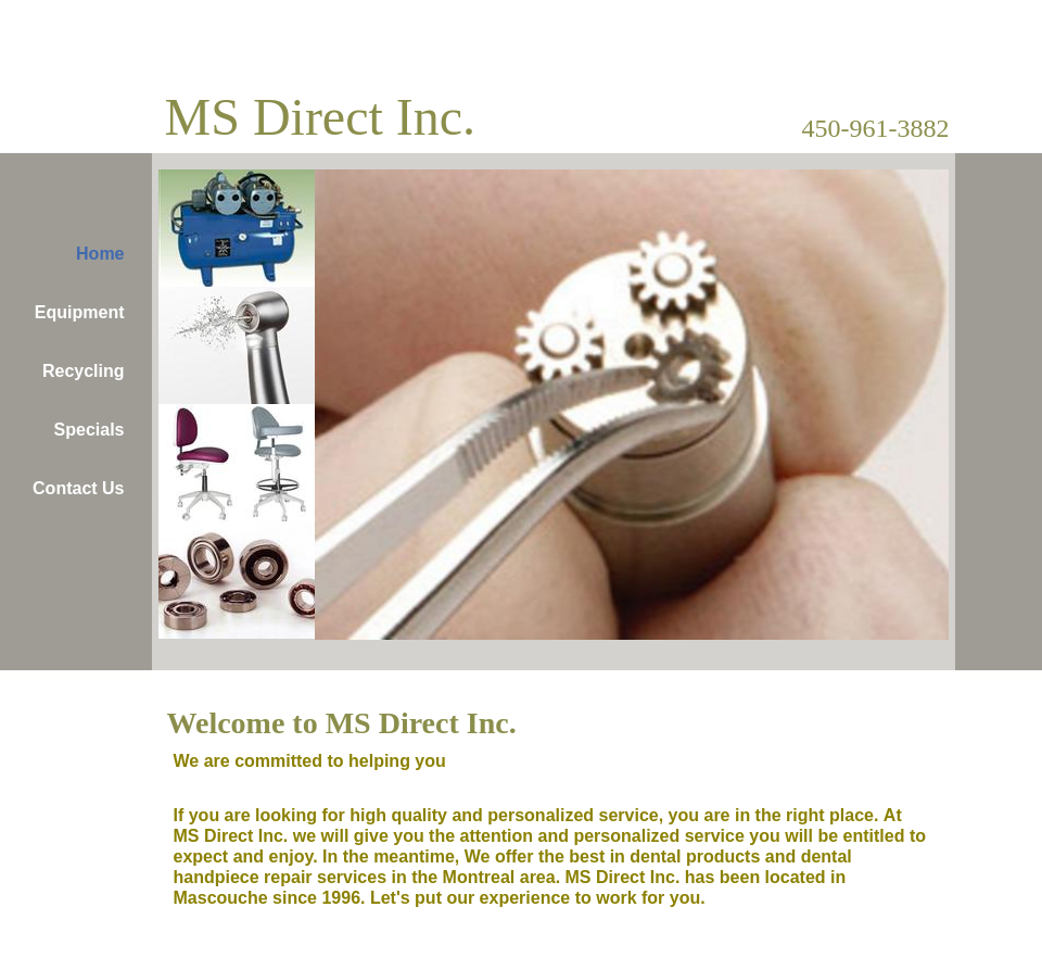 MS Direct - Dental Equipment and Repair | 321 Rue Robinson, Mascouche, QC J7L 3K7, Canada | Phone: (450) 961-3882