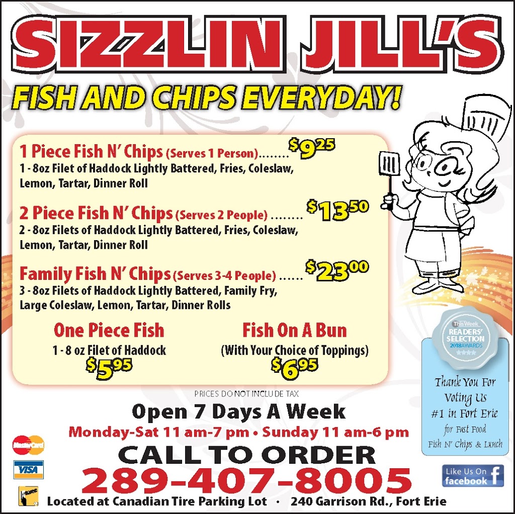 Sizzlin Jills Ltd. | 240 Garrison Rd, Fort Erie, ON L2A 1M7, Canada | Phone: (289) 407-8005