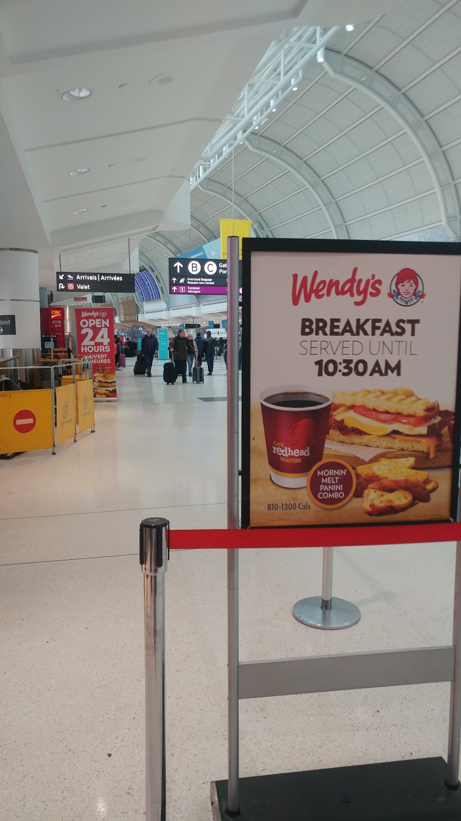 Wendys | Terminal 3, 6301 Silver Dart Dr Unit G 202, Mississauga, ON L5P 1B2, Canada | Phone: (905) 671-8878