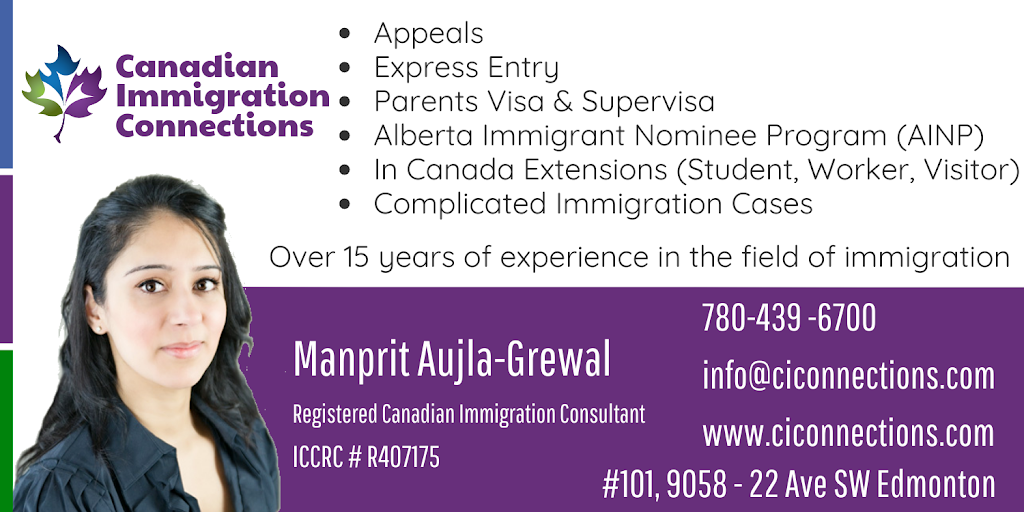 Canadian Immigration Connections | 9058 22 Avenue Southwest #101, Edmonton, AB T6X 1Z6, Canada | Phone: (780) 439-6700