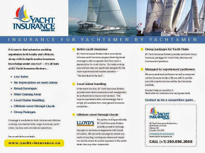 BC Yacht Insurance Brokers | 2506 Beacon Ave, Sidney, BC V8L 1Y2, Canada | Phone: (250) 656-2668