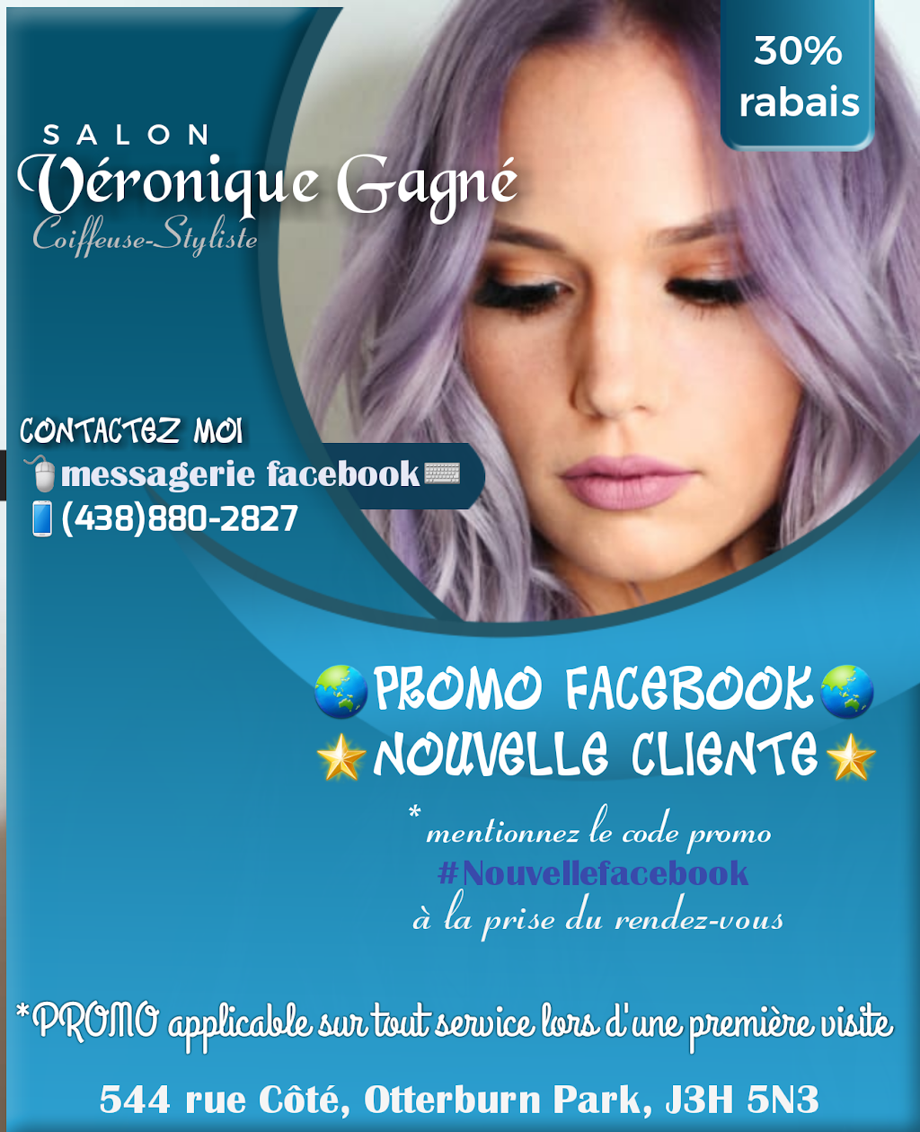 Véronique Gagné Coiffeuse-Styliste | 544 Rue Côté, Otterburn Park, QC J3H 5N3, Canada | Phone: (438) 880-2827