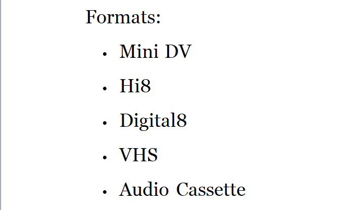 Dillon Video Conversion | 15 Foxglove Ave, St. Catharines, ON L2M 3E7, Canada | Phone: (289) 696-0974