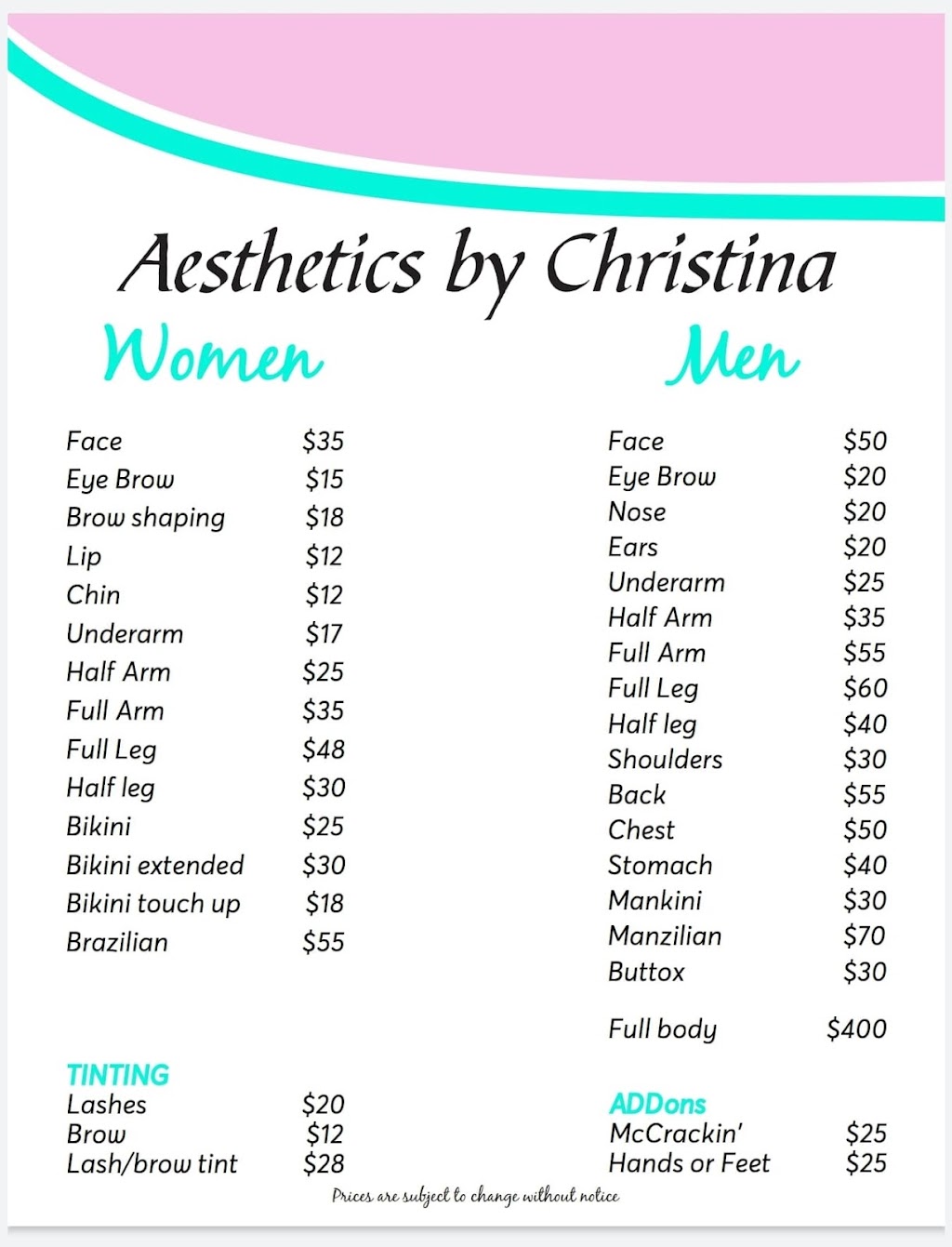 Aesthetics by Christina | 265 St Vincent St, Barrie, ON L4M 1G7, Canada | Phone: (705) 252-8637