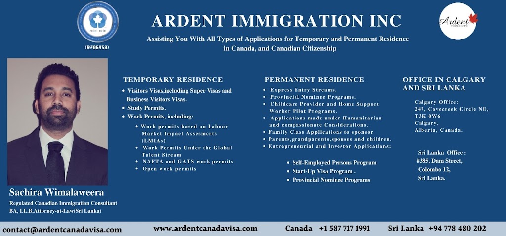 Ardent Immigration | 247 Covecreek Cir NE, Calgary, AB T3K 0W6, Canada | Phone: (587) 717-1991