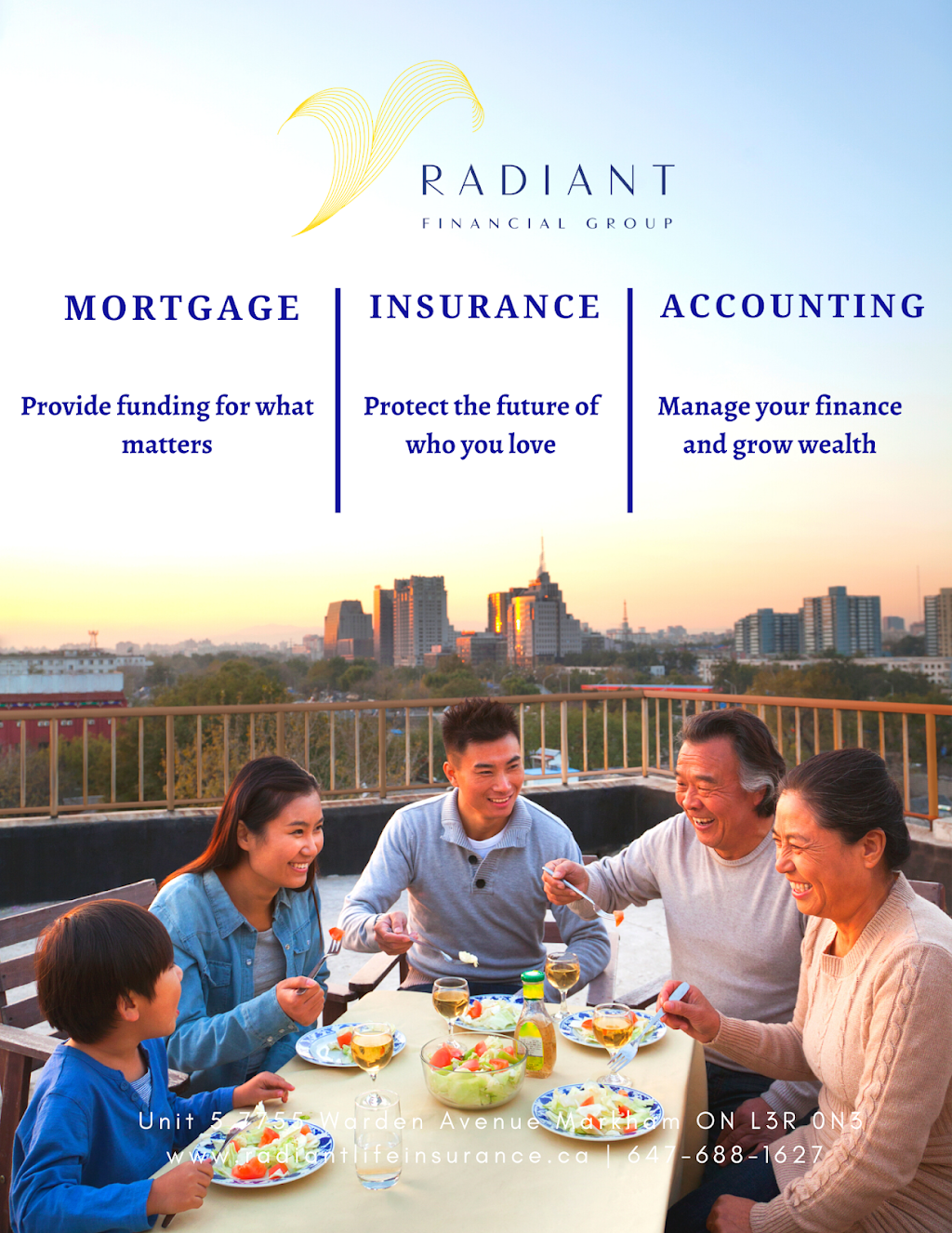 Radiant Financial Group | 1650 Elgin Mills Rd E Unit 413, Richmond Hill, ON L4S 0B2, Canada | Phone: (905) 895-7035