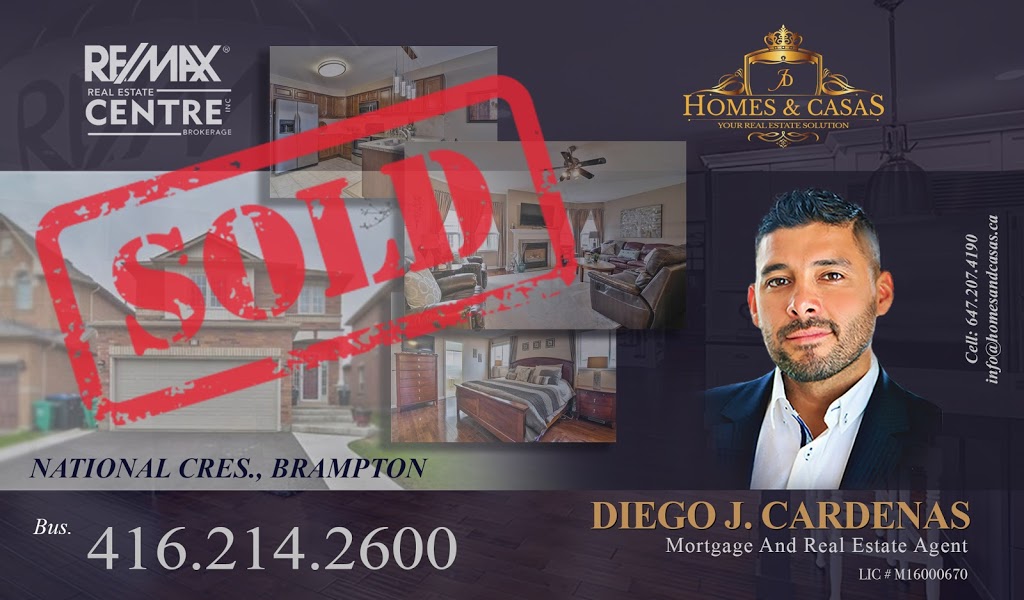 REMAX REAL ESTATE CENTRE INC. Diego J. Cardenas-Homes and Casas | 7070 St Barbara Blvd, Mississauga, ON L5W 0E6, Canada | Phone: (905) 795-1900