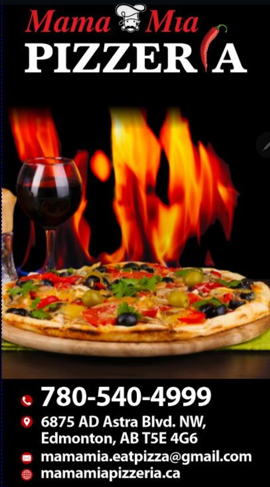 Mama Mia Pizzeria | 6875 Ad Astra Blvd NW, Edmonton, AB T5E 4G6, Canada | Phone: (780) 540-4999