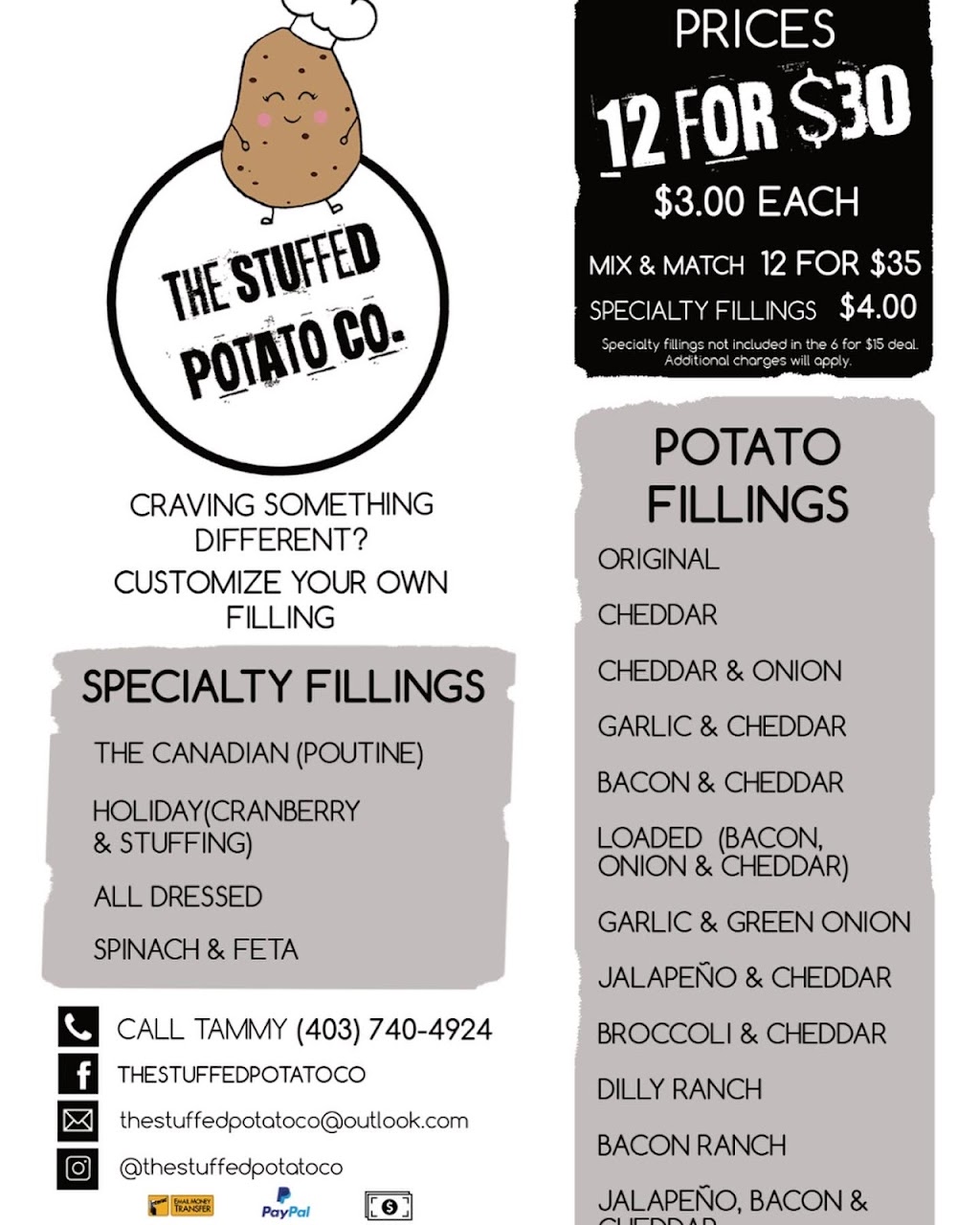 The Stuffed Potato Co. | 4906 5 Ave, Castor, AB T0C 0X0, Canada | Phone: (403) 740-4924