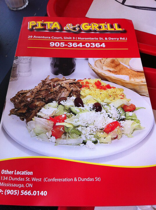 Pita & Grill | 29 Aventura, Mississauga, ON L5T 2Y6, Canada | Phone: (905) 364-0364