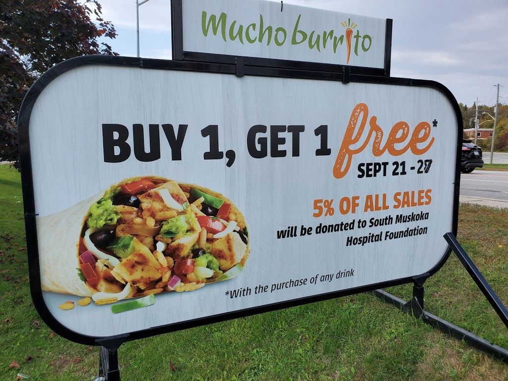 Mucho Burrito Fresh Mexican Grill | 295 Wellington Street Unit #3D, Bracebridge, ON P1L 1P3, Canada | Phone: (705) 645-5250