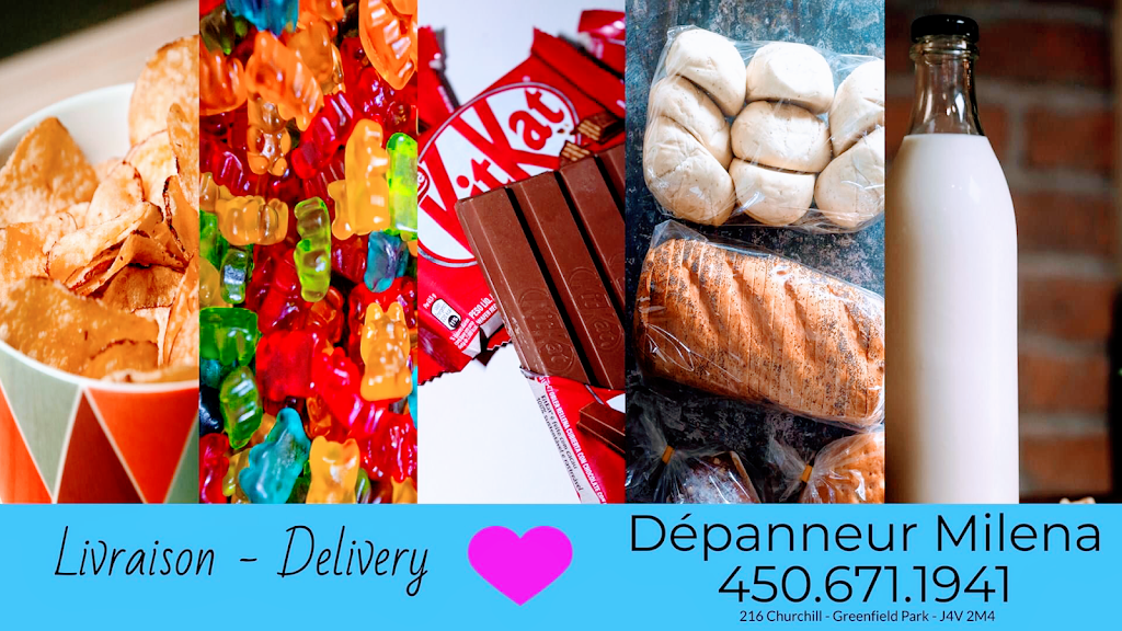 Dépanneur Milena - Livraison | 216 Bd Churchill, Greenfield Park, QC J4V 2M4, Canada | Phone: (450) 671-1941