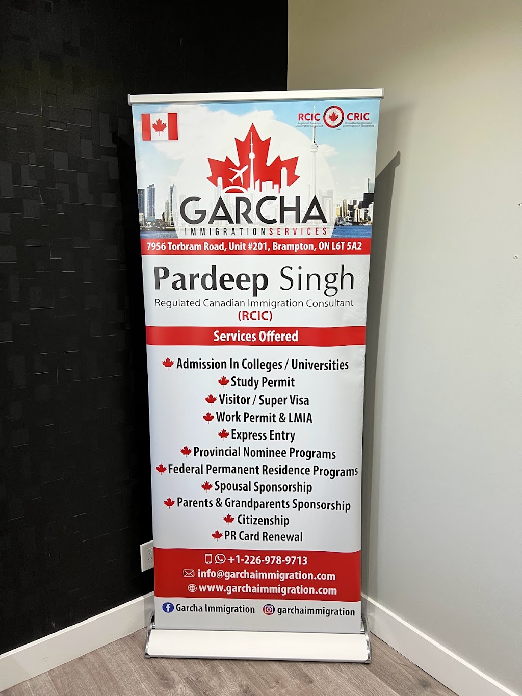 Garcha Immigration Services Ltd. | 7956 Torbram Rd Unit 201, Brampton, ON L6T 5A2, Canada | Phone: (226) 978-9713