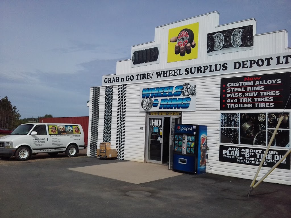 Grab N Go Tire & Wheel Surplus Depot Ltd. | 689 Pictou Rd, Valley, NS B6L 2P3, Canada | Phone: (902) 895-2326